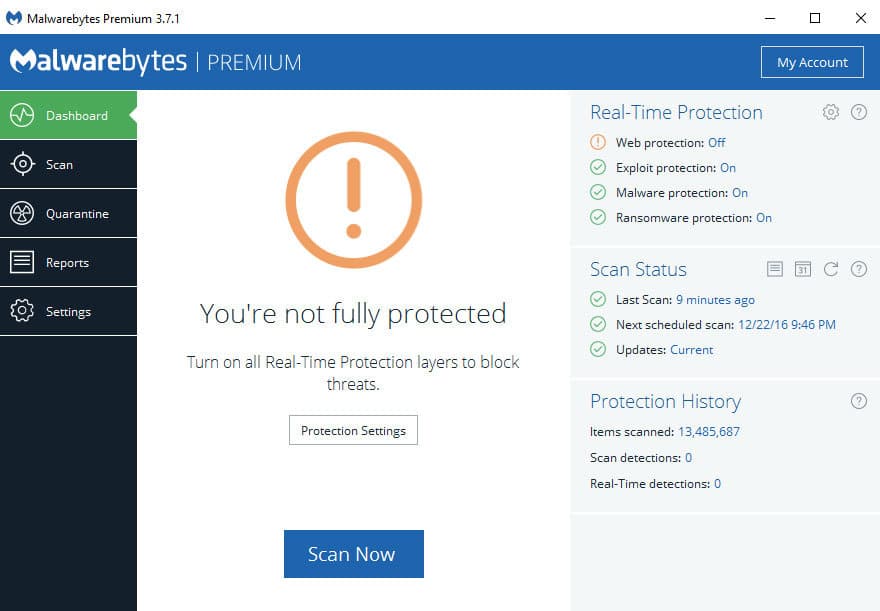 Malwarebytes Web Protection Won’t Turn On